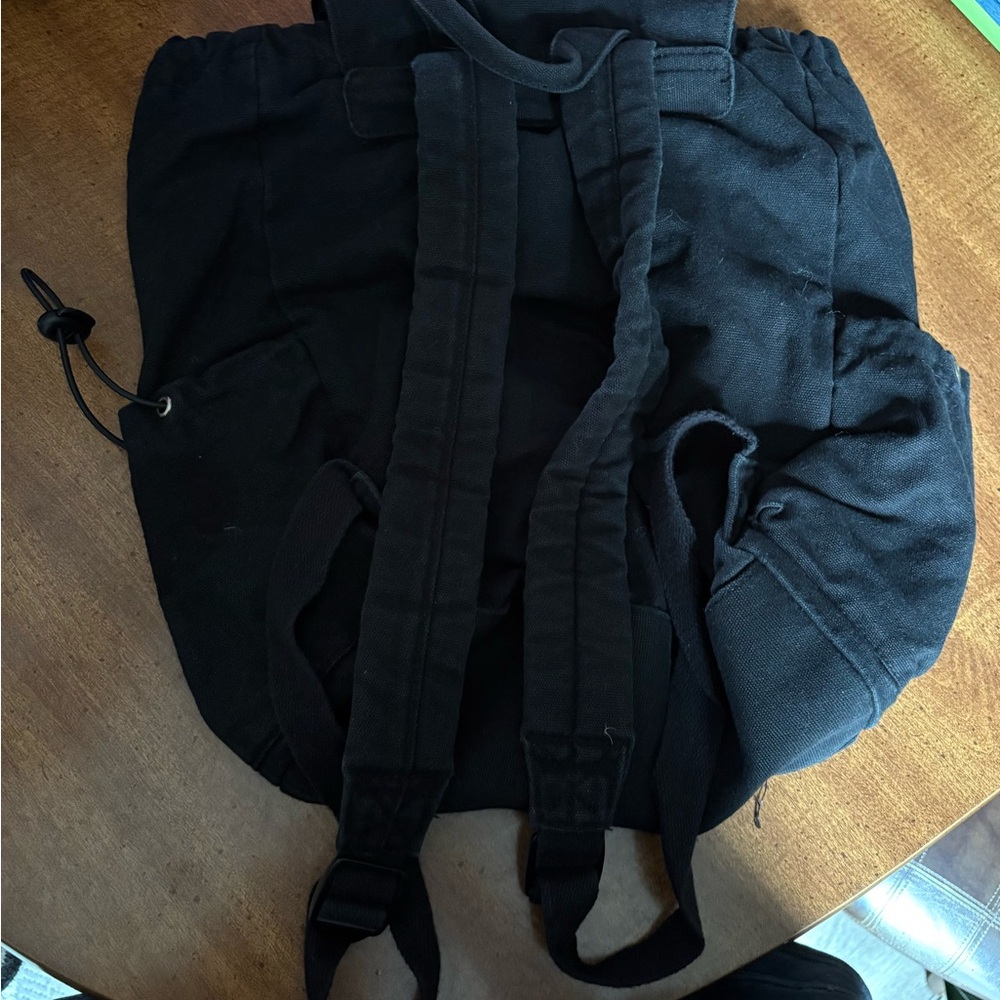 Black Drawstring Backpack - Picture 4 of 4
